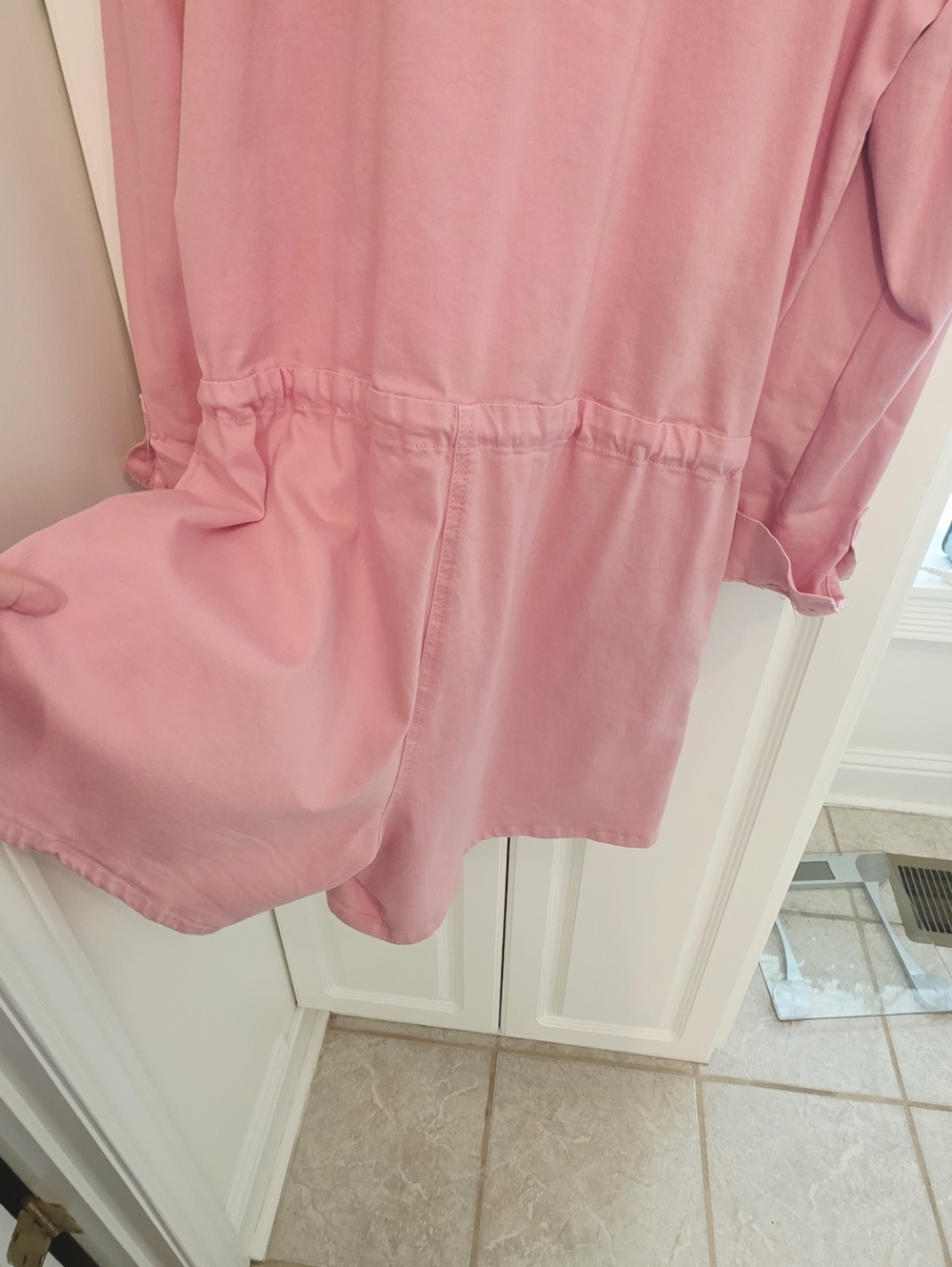Blush Romper with Drawstring Waist - Picture 6 of 6